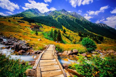 Elevit Plateau is the most beautiful places of the black sea Rize Turkey clipart