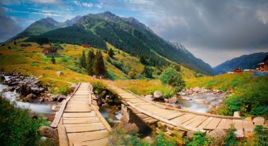 Elevit Plateau is the most beautiful places of the black sea Rize Turkey clipart
