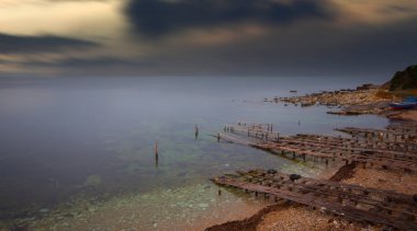 Barganli, Kocaeli 'de uzun pozlama ve gün batımı fotoğrafları.