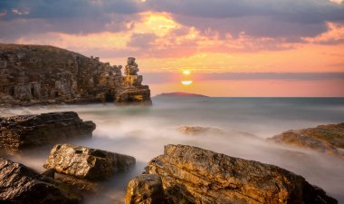 Barganli, Kocaeli 'de uzun pozlama ve gün batımı fotoğrafları.