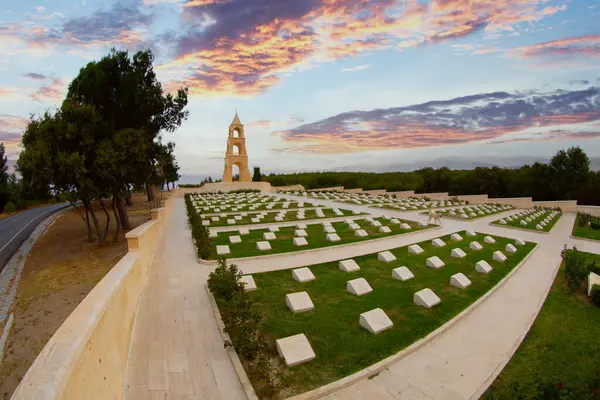 Cimitero Militare Canakkale Martyrs Memorial Monumento Guerra Che Commemora Circa — Foto Stock