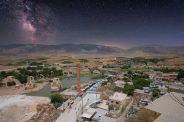 Hasankeyf sular altında kalmadan önce. Hasankeyf kalesinden görüntü. Hasankeyf köprüsü, Tarihi Hasankeyf