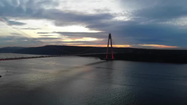 Yavuz Sultan Selim Bridge Aerial — Stock Video