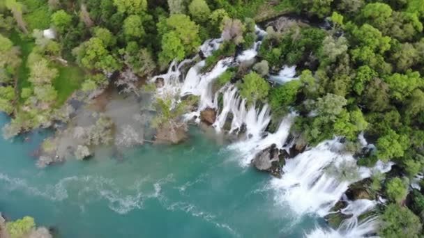 Wodospad Kravice Nad Rzeką Trebizat Bośni Hercegowinie — Wideo stockowe