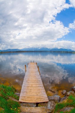 Hopfen am See, Hopfensee, Allgaeu Alps, Bavyera, Almanya