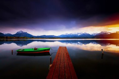 Hopfen am See, Hopfensee, Allgaeu Alps, Bavyera, Almanya