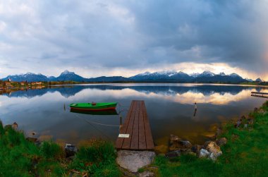 Hopfen am See, Hopfensee, Allgaeu Alps, Bavyera, Almanya