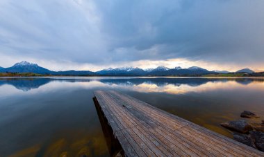 Hopfen am See, Hopfensee, Allgaeu Alps, Bavyera, Almanya