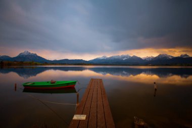 Hopfen am See, Hopfensee, Allgaeu Alps, Bavyera, Almanya