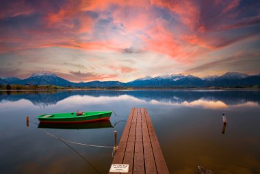 Hopfen am See, Hopfensee, Allgaeu Alps, Bavyera, Almanya
