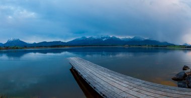Hopfen am See, Hopfensee, Allgaeu Alps, Bavyera, Almanya