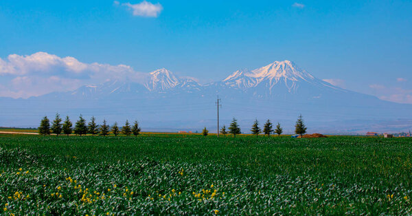 The Hasan Mountain, distant view of Hasan mountain
