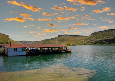 Abandoned old town view in Halfeti Town of Sanliurfa Province