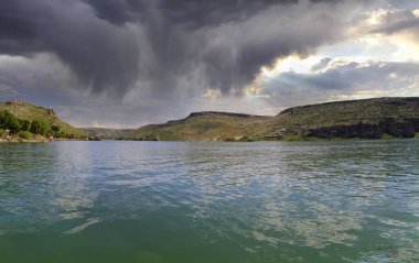Abandoned old town view in Halfeti Town of Sanliurfa Province