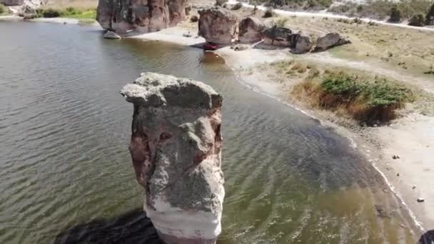 Фригійська Долина Озеро Емре Ішаньє Афьонкарахісар Туреччина — стокове відео