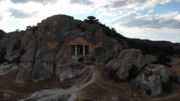 Vedere Formațiunilor Rocă Mormintelor Antice Rocă Din Valea Feroiei Cunoscută — Videoclip de stoc