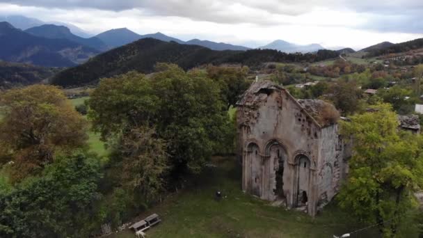 Ruinen Des Alten Tibetischen Klosters Und Der Kirche Dorf Cevizli — Stockvideo