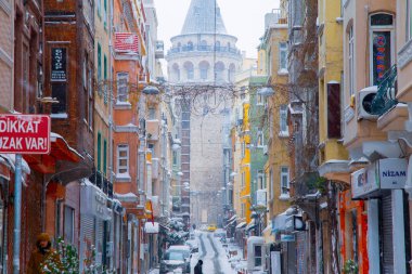 View of the Galata Tower , istanbul clipart