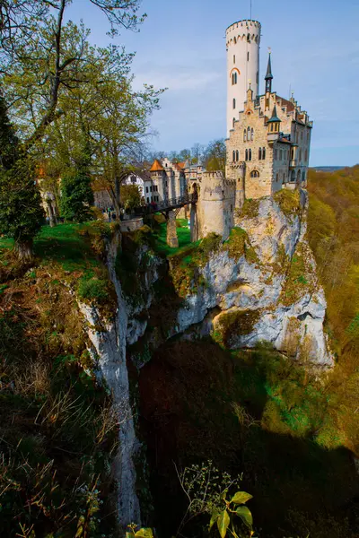 Romantico Castello Del Liechtenstein Schwarzwald Germania Fotografia Stock