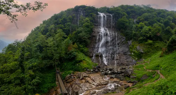 Mencuna Waterfall Most Spectacular Waterfalls Eastern Black Sea Artin Turkey Stock Image