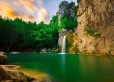 iIica Waterfall in Kure Mountains National Park, Turkey clipart