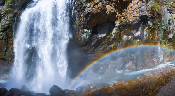 stock image The Kapuzbasi Waterfalls in Aladaglar National Park 156 km (97 miles) south of Urgup and east of Nigde, are among Turkeys most unusual: the seven