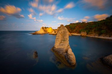 Agva 'daki Kilimli Sahili manzarası. Agva, İstanbul ilinin Sile ilçesine bağlı bir beldedir..