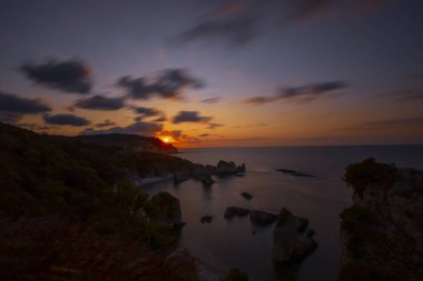 Agva 'daki Kilimli Sahili manzarası. Agva, İstanbul ilinin Sile ilçesine bağlı bir beldedir..