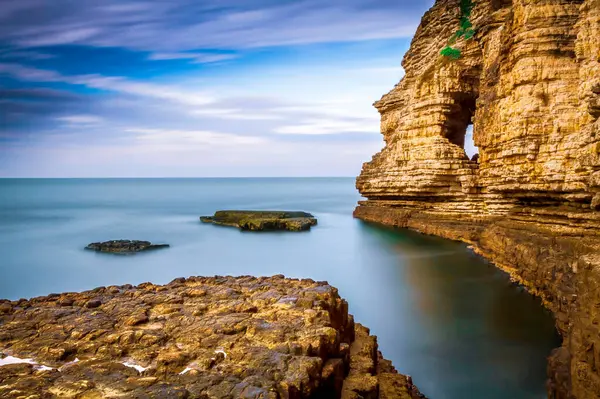 stock image Kerpe offers untouched beauties as it is a natural harbor that has protected itself for centuries. EagleRocks are one of the beauties that Kerpe offers