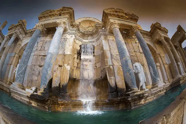 stock image Sagalassos Ancient City. View of the surviving ruins of the Roman building in the ancient city of Sagalassos in Turkey's Burdur province.