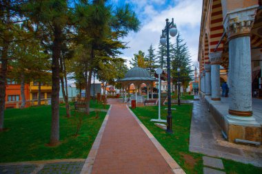 Eskisehir 'deki eski renkli Odunpazari evleri.