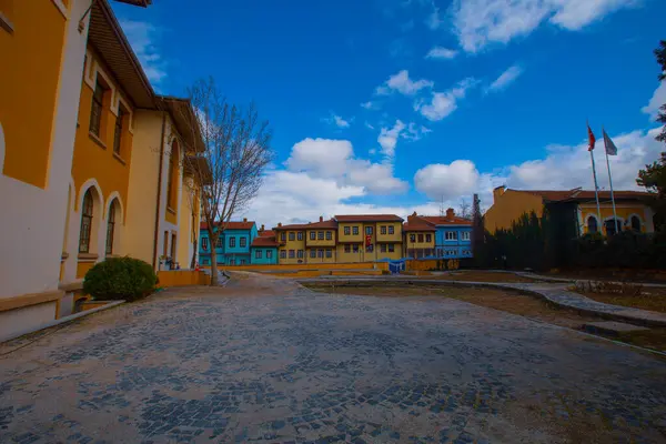 stock image Old colorful Odunpazari houses in Eskisehir.