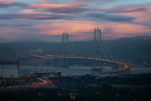 stock image Osmangazi Bridge (Izmit Bay Bridge). IZMIT, KOCAELI, TURKEY