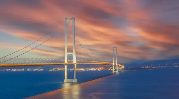 stock image Osmangazi Bridge (Izmit Bay Bridge). IZMIT, KOCAELI, TURKEY