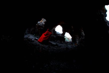 Tarihi Palu Kalesi manzarası. Kale, kayaların üzerine inşa edilmiş. Urartian döneminden kalma. Urarlı kral Menuas tarafından inşa edildi. Elazığ, Trkiye.