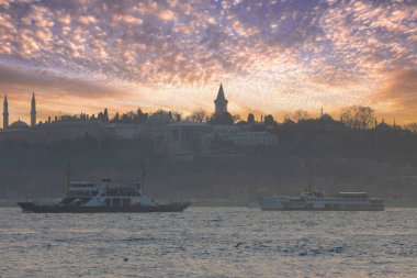 Topkapı Sarayı Boğaz 'dan görüldü.