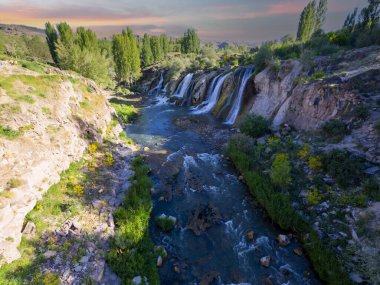 Muradiye waterfalls (Eastern Anatolia, 80 km away from Van Lake). clipart