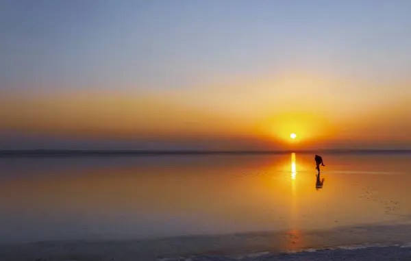 stock image Beautiful Salt Lake Tuz Golu in Turkey.