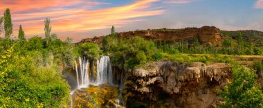 Yerkopru Waterfall and canyon on Goksu River  clipart