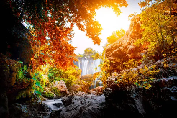 stock image Yerkopru Waterfall and canyon on Goksu River 