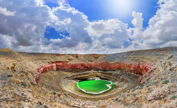 stock image Cirali Sinkhole is located in the Akviran Plateau in the northwest of Yenikent Sub-district of Konya's Karapnar district.