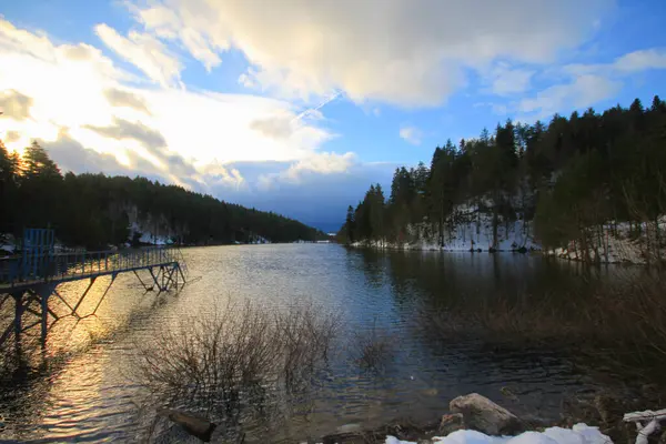 stock image Bozcaarmut Dam Reservoir is located in Bozcaarmut Village of Pazaryeri district in Bilecik.