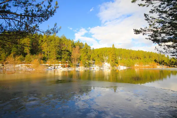 stock image Bozcaarmut Dam Reservoir is located in Bozcaarmut Village of Pazaryeri district in Bilecik.