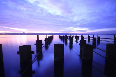 İstanbul, Kucukcekmece Gölü 'nde gün batımı