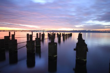İstanbul, Kucukcekmece Gölü 'nde gün batımı