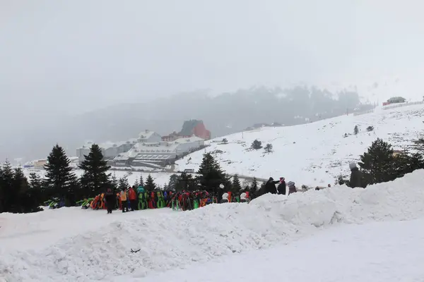 stock image Uludag; It is the highest mountain in the Marmara Region. Uluda extends in the northwest-southeast direction and is 40 km long.