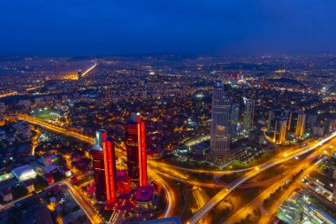 Safir çatıdan inşa edilen Syscraper 'ın havadan görüntüsü