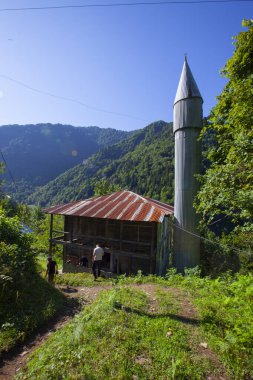 iremit Mosque, built in 1850 in Maral Village of Borka district of Artvin, clipart