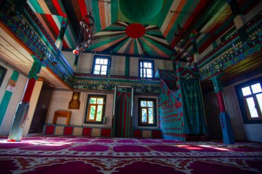 iremit Mosque, built in 1850 in Maral Village of Borka district of Artvin, clipart