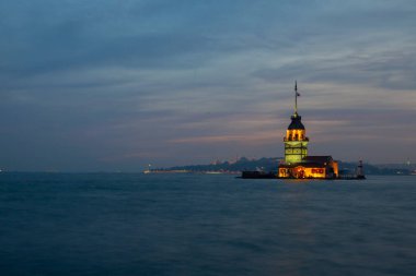 Among the most photographed structures in the world, the Maiden's Tower, Istanbul clipart